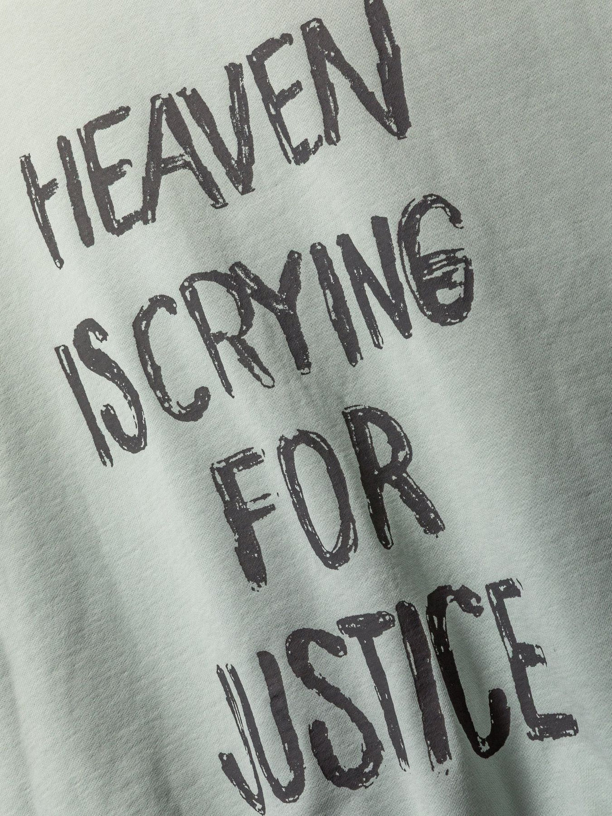 Fear of God Heaven Is Crying for Justice Graphic Hoodie — detail