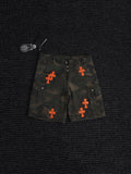Chrome Hearts Green Camouflage Cargo Shorts — hero