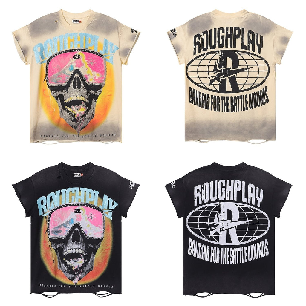 Rough Play Skull Goggles Graphic T-Shirt — comparison