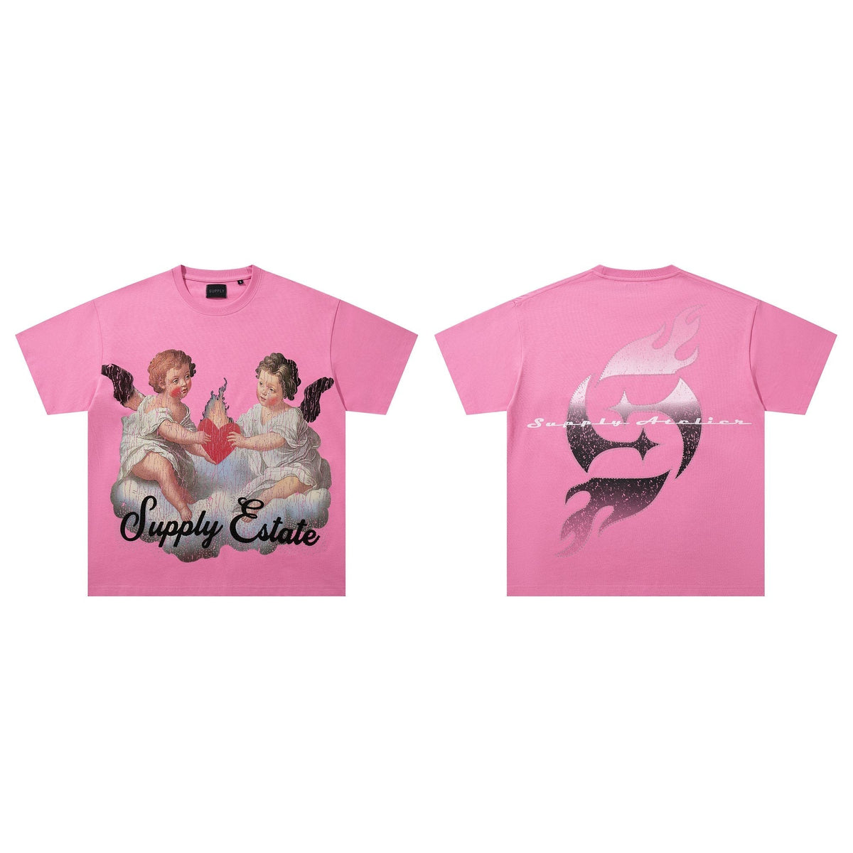 SUPPLY TEE Cherub Flame Graphic T-Shirt — hero